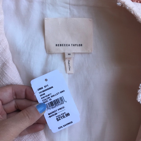 NWT Rebecca Taylor Pink motorcycle style Jacket - Picture 5 of 7